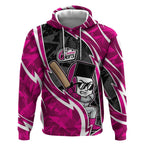 Sydney Sixers Hoodie Flaming Lightning Storm Geometric Sports Mascot Art