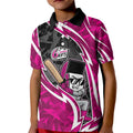 Sydney Sixers Kid Polo Shirt Flaming Lightning Storm Geometric Sports Mascot Art