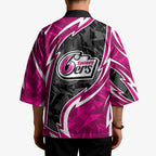 Sydney Sixers Kimono Flaming Lightning Storm Geometric Sports Mascot Art