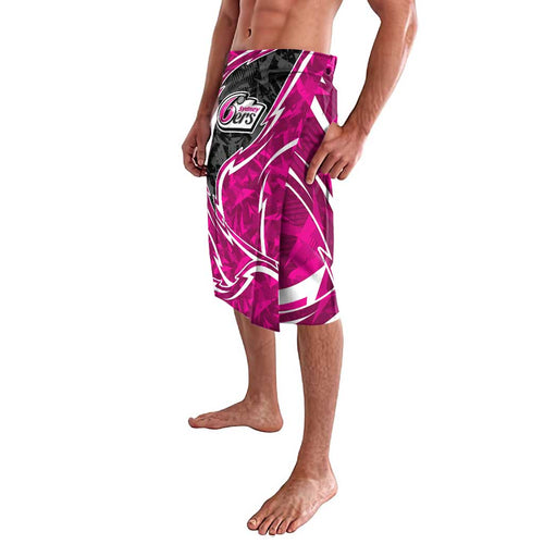 Sydney Sixers Lavalava Flaming Lightning Storm Geometric Sports Mascot Art