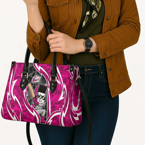 Sydney Sixers Leather Bag Flaming Lightning Storm Geometric Sports Mascot Art