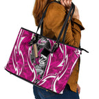 Sydney Sixers Leather Tote Bag Flaming Lightning Storm Geometric Sports Mascot Art