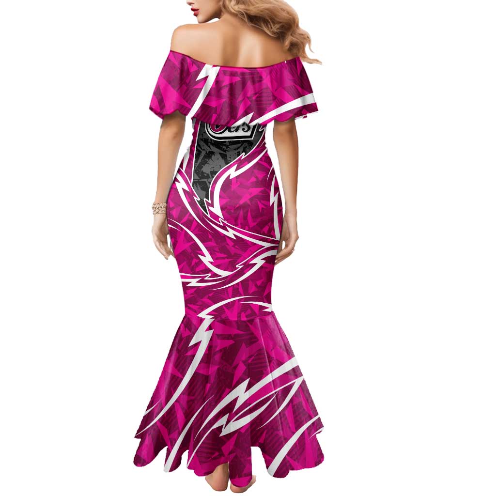 Sydney Sixers Mermaid Dress Flaming Lightning Storm Geometric Sports Mascot Art