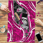 Sydney Sixers Puzzle Flaming Lightning Storm Geometric Sports Mascot Art