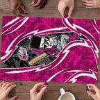 Sydney Sixers Puzzle Flaming Lightning Storm Geometric Sports Mascot Art