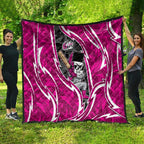 Sydney Sixers Quilt Flaming Lightning Storm Geometric Sports Mascot Art