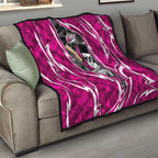 Sydney Sixers Quilt Flaming Lightning Storm Geometric Sports Mascot Art