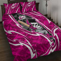 Sydney Sixers Quilt Bed Set Flaming Lightning Storm Geometric Sports Mascot Art