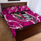 Sydney Sixers Quilt Bed Set Flaming Lightning Storm Geometric Sports Mascot Art
