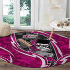 Sydney Sixers Round Carpet Flaming Lightning Storm Geometric Sports Mascot Art