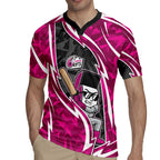 Sydney Sixers Rugby Jersey Flaming Lightning Storm Geometric Sports Mascot Art