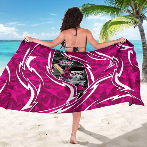 Sydney Sixers Sarong Flaming Lightning Storm Geometric Sports Mascot Art