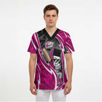 Sydney Sixers Scrub Top Flaming Lightning Storm Geometric Sports Mascot Art