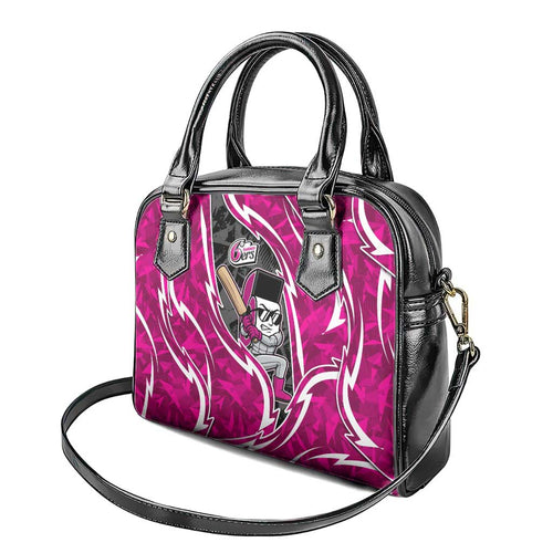 Sydney Sixers Shoulder Handbag Flaming Lightning Storm Geometric Sports Mascot Art