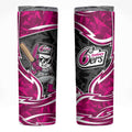 Sydney Sixers Skinny Tumbler Flaming Lightning Storm Geometric Sports Mascot Art