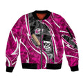 Sydney Sixers Sleeve Zip Bomber Jacket Flaming Lightning Storm Geometric Sports Mascot Art
