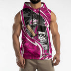 Sydney Sixers Sleeveless Hoodie Flaming Lightning Storm Geometric Sports Mascot Art