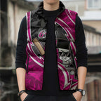 Sydney Sixers Sleeveless Puffer Jacket Flaming Lightning Storm Geometric Sports Mascot Art