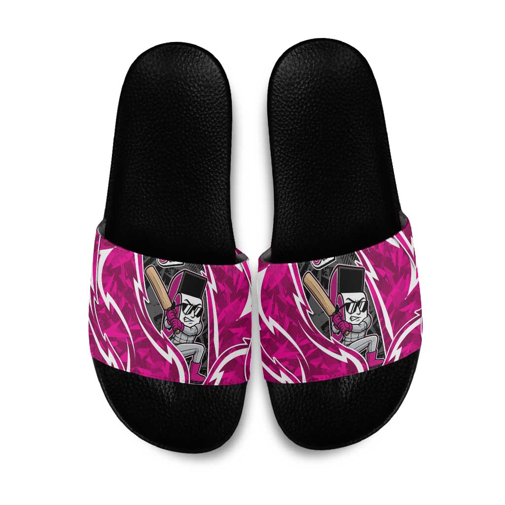 Sydney Sixers Slide Sandals Flaming Lightning Storm Geometric Sports Mascot Art