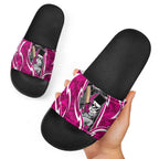 Sydney Sixers Slide Sandals Flaming Lightning Storm Geometric Sports Mascot Art