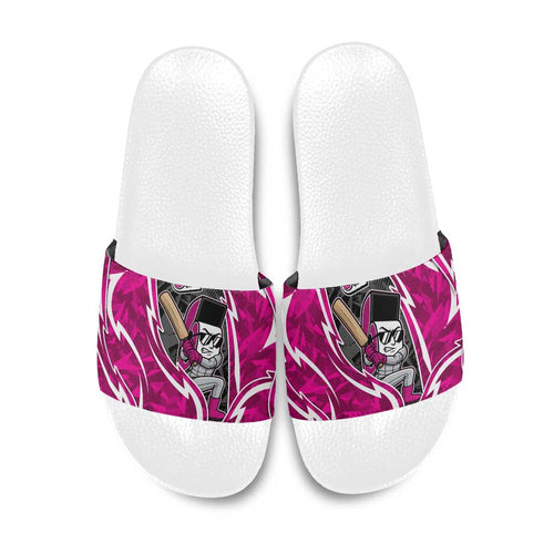Sydney Sixers Slide Sandals Flaming Lightning Storm Geometric Sports Mascot Art