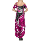 Sydney Sixers Summer Maxi Dress Flaming Lightning Storm Geometric Sports Mascot Art