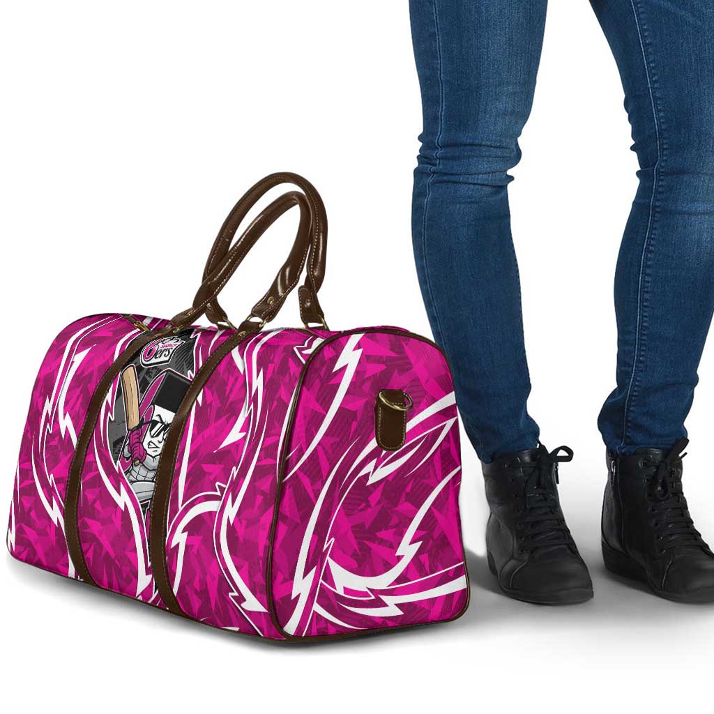 Sydney Sixers Travel Bag Flaming Lightning Storm Geometric Sports Mascot Art