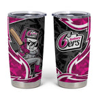 Sydney Sixers Tumbler Cup Flaming Lightning Storm Geometric Sports Mascot Art