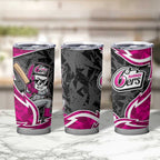 Sydney Sixers Tumbler Cup Flaming Lightning Storm Geometric Sports Mascot Art