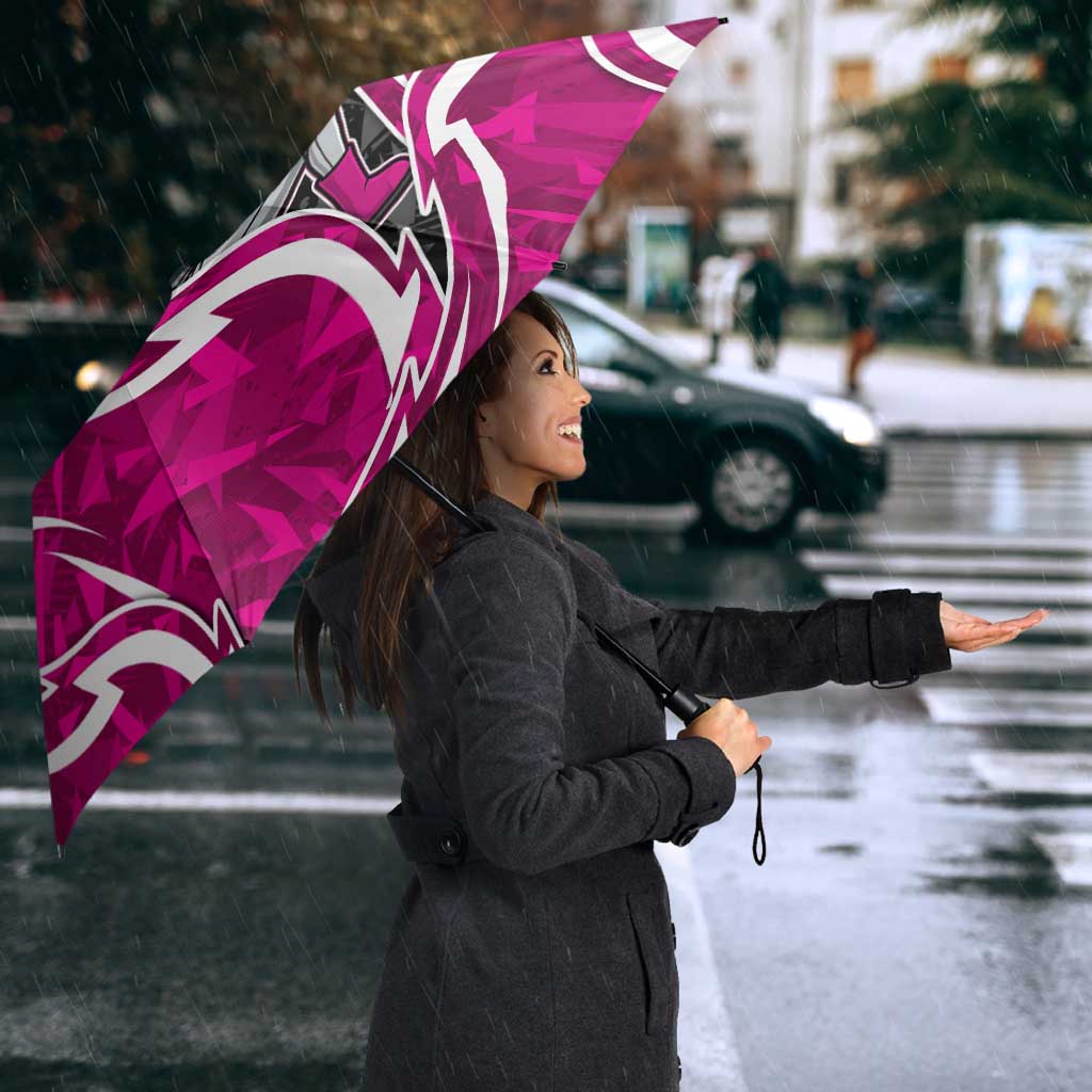 Sydney Sixers Umbrella Flaming Lightning Storm Geometric Sports Mascot Art