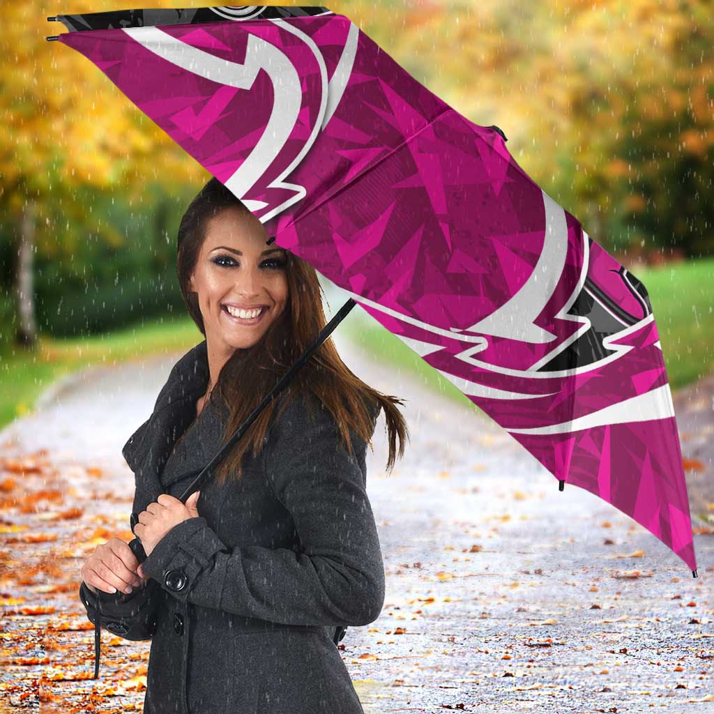 Sydney Sixers Umbrella Flaming Lightning Storm Geometric Sports Mascot Art