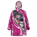 Sydney Sixers Wearable Blanket Hoodie Flaming Lightning Storm Geometric Sports Mascot Art