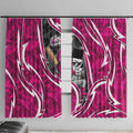 Sydney Sixers Window Curtain Flaming Lightning Storm Geometric Sports Mascot Art