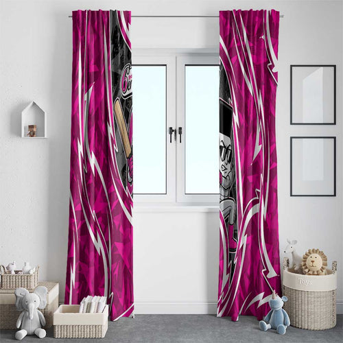 Sydney Sixers Window Curtain Flaming Lightning Storm Geometric Sports Mascot Art