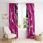 Sydney Sixers Window Curtain Flaming Lightning Storm Geometric Sports Mascot Art