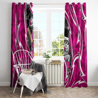Sydney Sixers Window Curtain Flaming Lightning Storm Geometric Sports Mascot Art