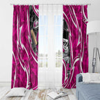 Sydney Sixers Window Curtain Flaming Lightning Storm Geometric Sports Mascot Art