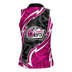 Sydney Sixers Women Sleeveless Polo Shirt Flaming Lightning Storm Geometric Sports Mascot Art