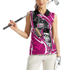Sydney Sixers Women Sleeveless Polo Shirt Flaming Lightning Storm Geometric Sports Mascot Art