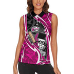 Sydney Sixers Women Sleeveless Polo Shirt Flaming Lightning Storm Geometric Sports Mascot Art