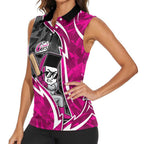 Sydney Sixers Women Sleeveless Polo Shirt Flaming Lightning Storm Geometric Sports Mascot Art