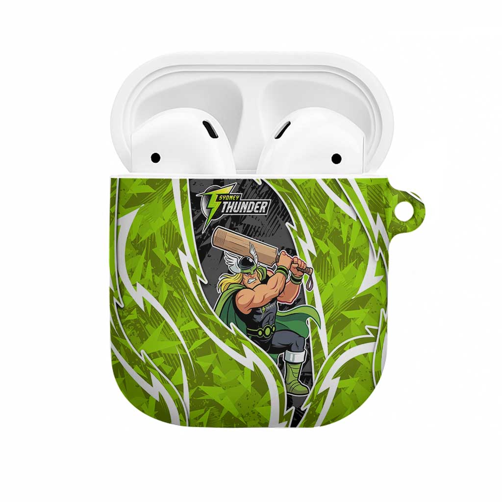 Sydney Thunder AirPods Case Flaming Lightning Storm Geometric Sports Mascot Art