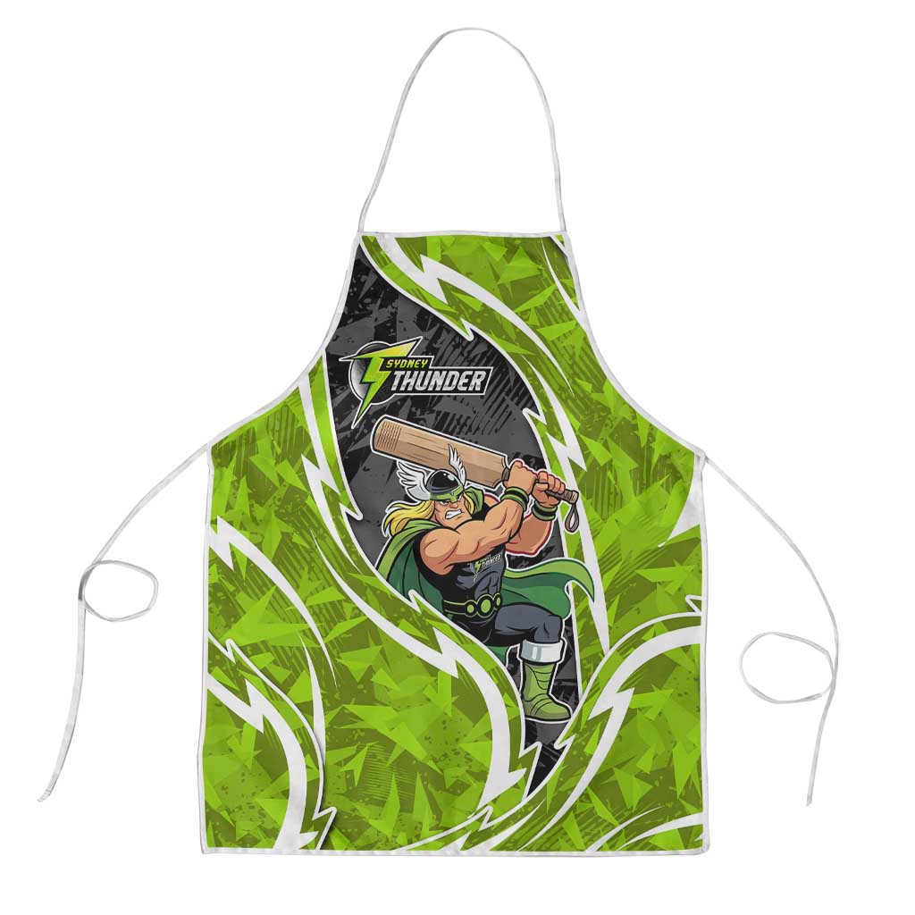 Sydney Thunder Apron Flaming Lightning Storm Geometric Sports Mascot Art