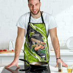Sydney Thunder Apron Flaming Lightning Storm Geometric Sports Mascot Art
