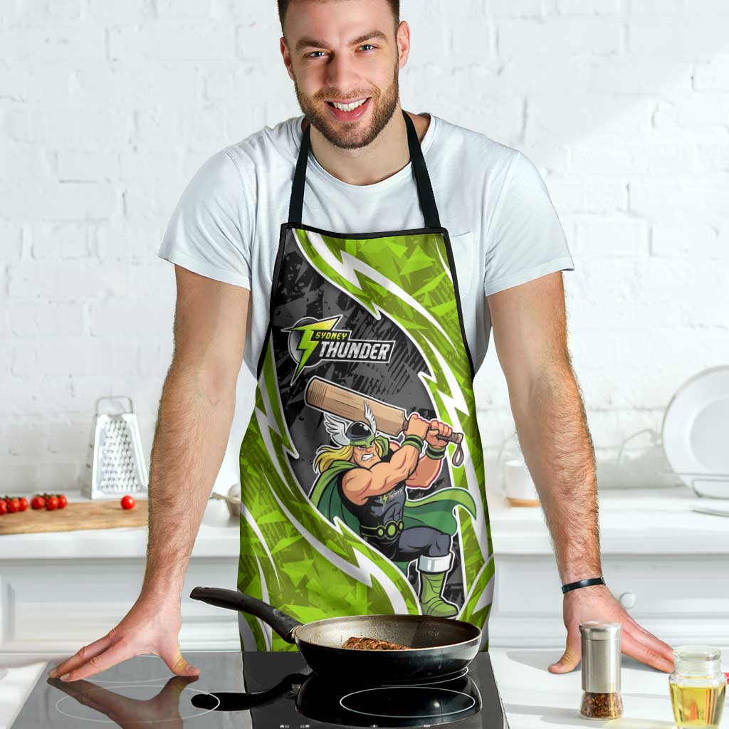 Sydney Thunder Apron Flaming Lightning Storm Geometric Sports Mascot Art