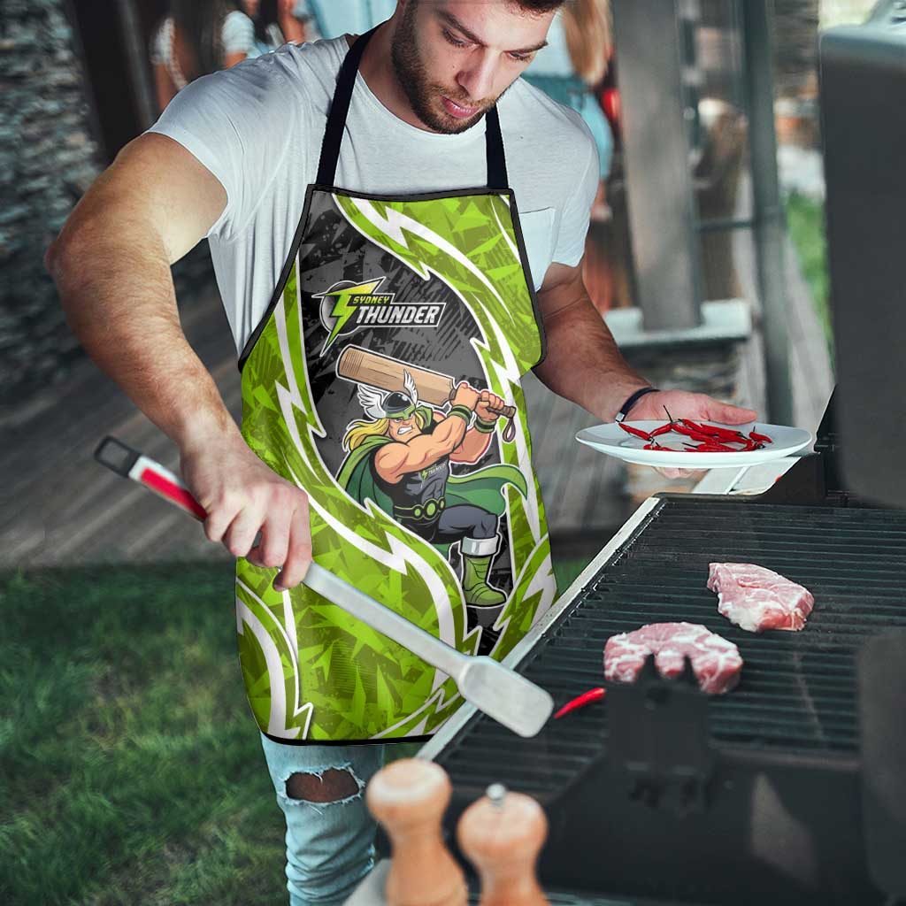 Sydney Thunder Apron Flaming Lightning Storm Geometric Sports Mascot Art