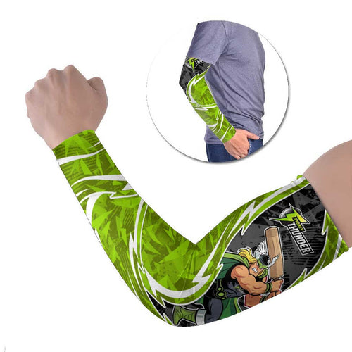 Sydney Thunder Arm Sleeves Flaming Lightning Storm Geometric Sports Mascot Art