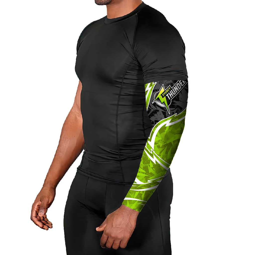 Sydney Thunder Arm Sleeves Flaming Lightning Storm Geometric Sports Mascot Art