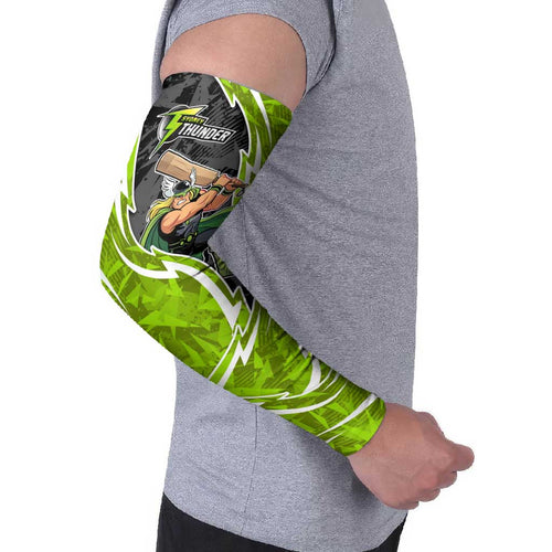 Sydney Thunder Arm Sleeves Flaming Lightning Storm Geometric Sports Mascot Art