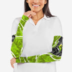 Sydney Thunder Arm Sleeves Flaming Lightning Storm Geometric Sports Mascot Art